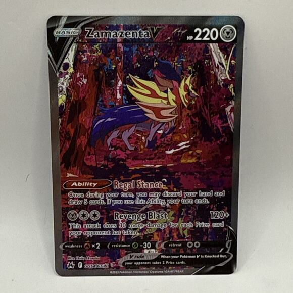 Zamazenta V GG54/GG70 Crown Zenith: Galarian Gallery Holo - Picture 1 of 2